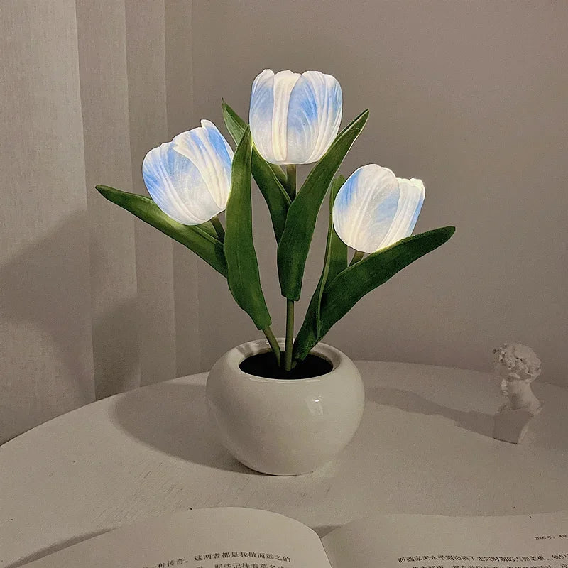 Lampe LED originale bouquet de tulipes