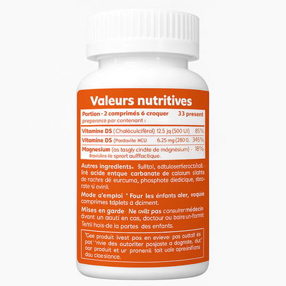 VAL Happy Kids – Magnésium à Croquer pour Enfants – Formule Apaisante et Relaxante | 60 Comprimés à Croquer