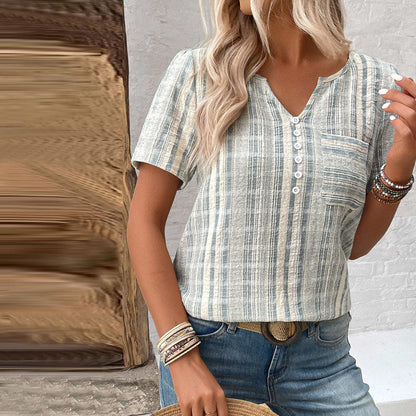Blouse Rayée Décontractée