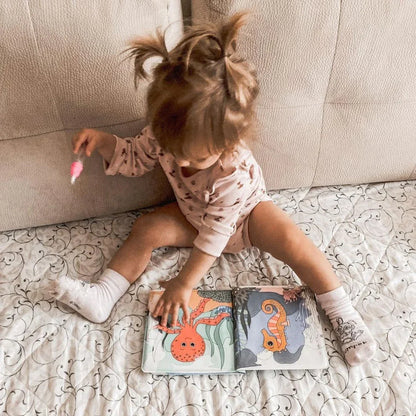 Coloriage à l'eau - Animaux marins, coloriage à l'eau, réutilisable (8 pages, 6-24 mois)