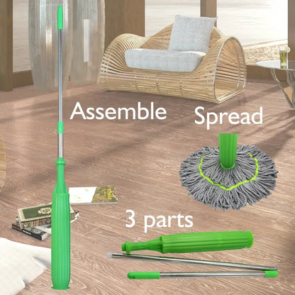 Claire - Mop microfibre 2 en 1 à enroulement automatique