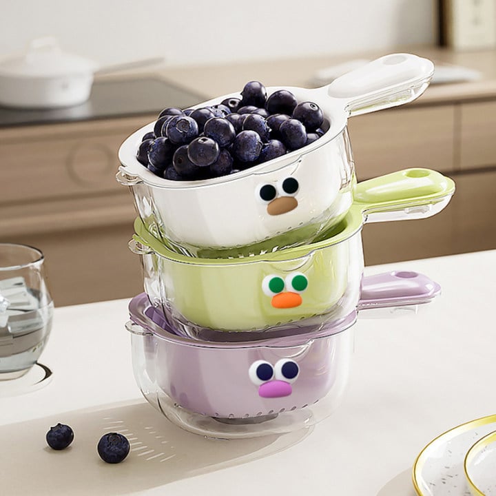 KitchenPRO - Panier d'égouttage double couche avec poignée