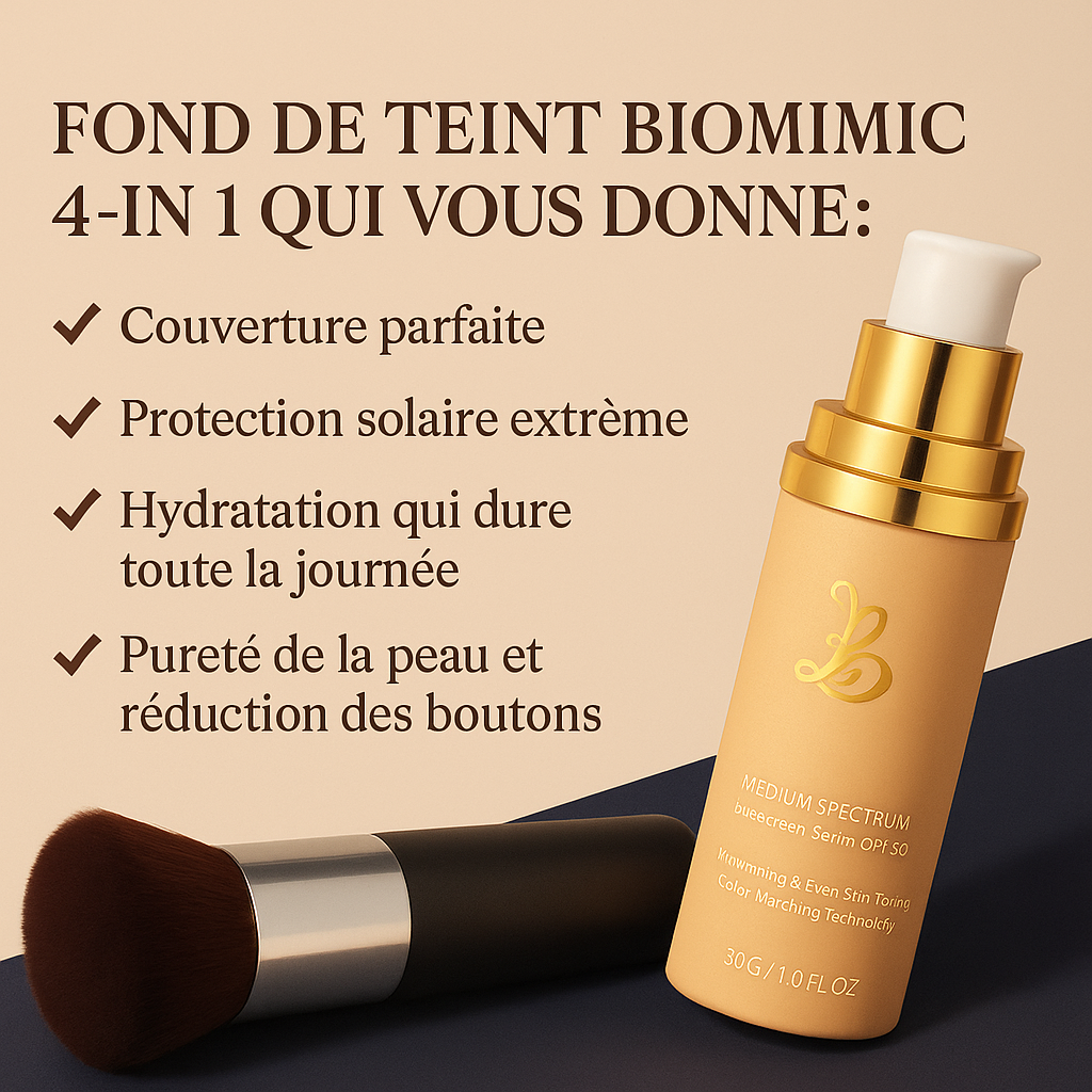 (4e DROP – SEULEMENT 50 DISPONIBLES À CE PRIX) Fond de Teint Biomimic – 4 en 1