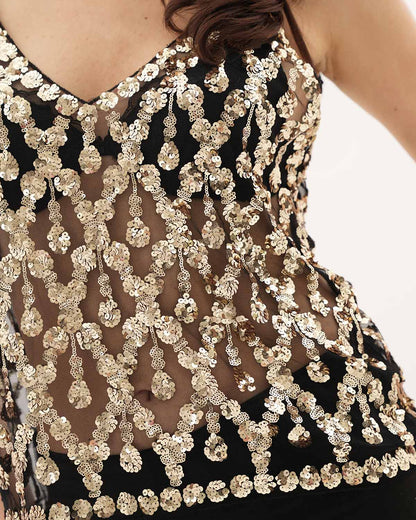 Top Orné Lola – Doré