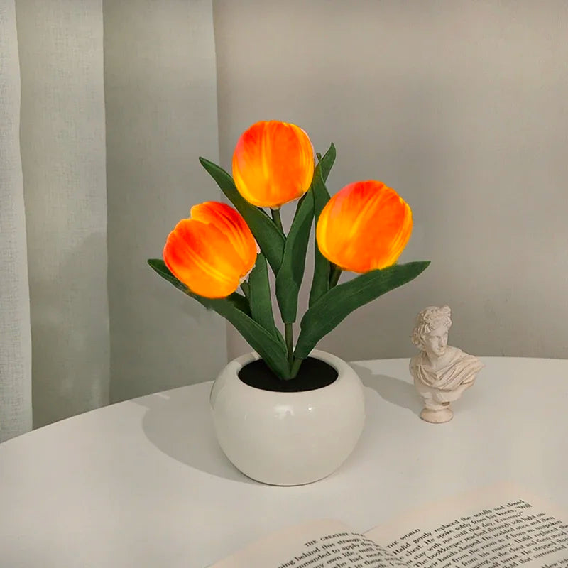 Lampe LED originale bouquet de tulipes