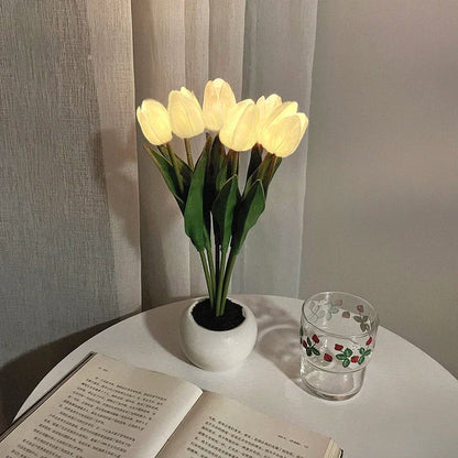 Lampe LED originale bouquet de tulipes