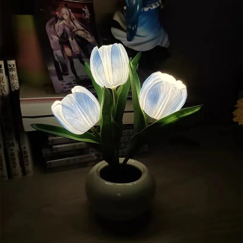 Lampe LED originale bouquet de tulipes