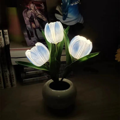 Lampe LED originale bouquet de tulipes