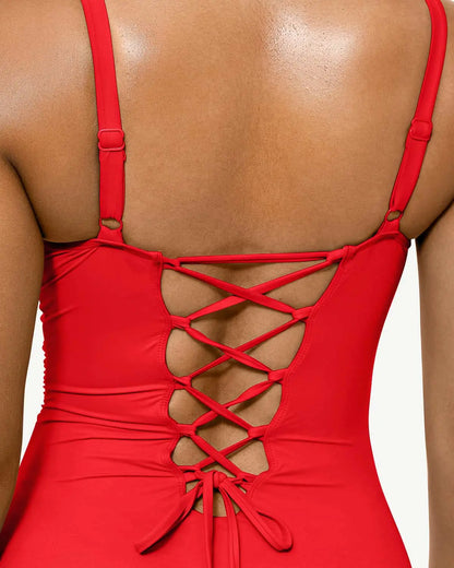 Maillot Sculptant Smart Sculpt à Fronces et Dos Lacé