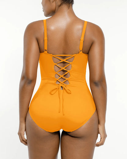 Maillot Sculptant Smart Sculpt à Fronces et Dos Lacé