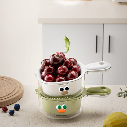 KitchenPRO - Panier d'égouttage double couche avec poignée