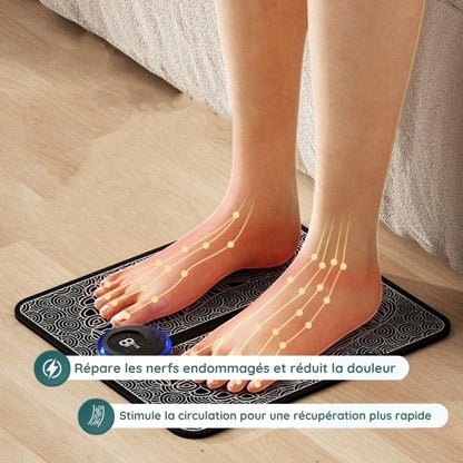 Tapis massant électrique EMS pour pieds gonflés & douloureux