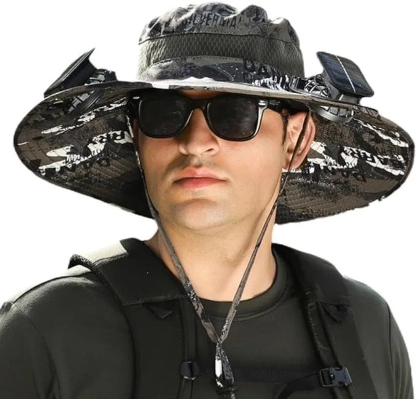 WideBrim - Protection solaire avec chapeau à air double puissance