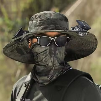 WideBrim - Protection solaire avec chapeau à air double puissance