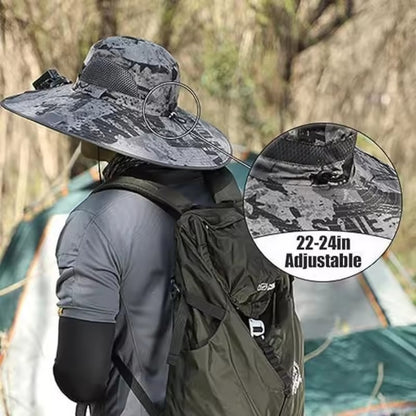 WideBrim - Protection solaire avec chapeau à air double puissance