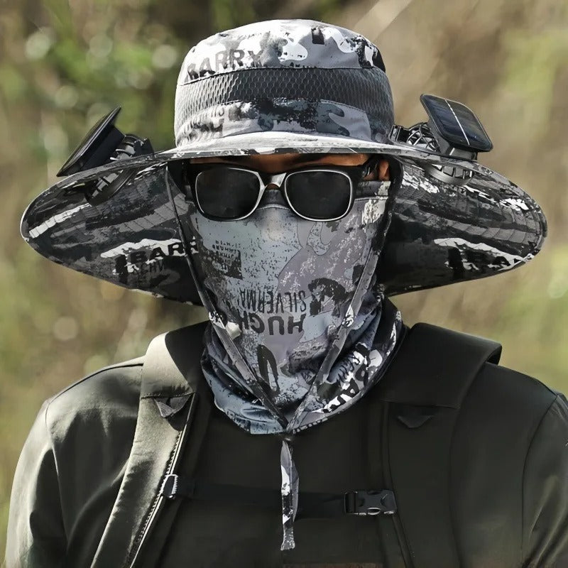 WideBrim - Protection solaire avec chapeau à air double puissance