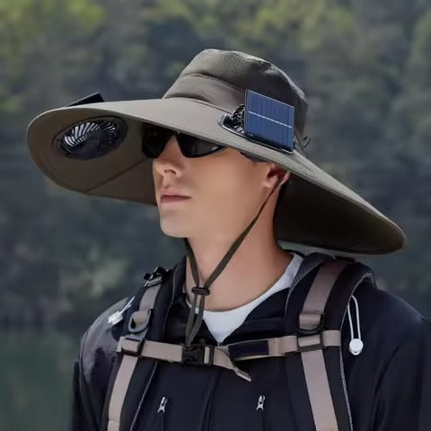 WideBrim - Protection solaire avec chapeau à air double puissance