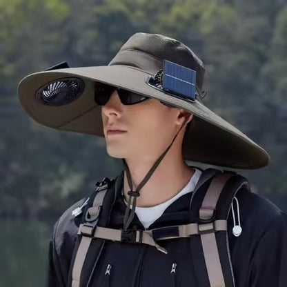 WideBrim - Protection solaire avec chapeau à air double puissance