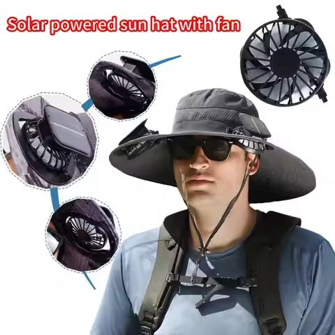 WideBrim - Protection solaire avec chapeau à air double puissance